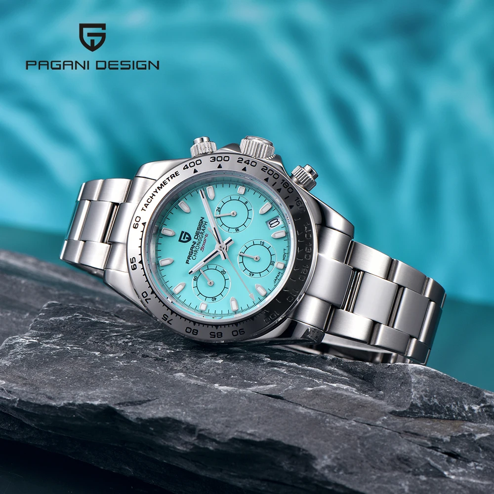 

Top Brand PAGANI DESIGN 2024 New Mens Watches Men Luxury Quartz Wristwatches Chronograph Luminous Sapphire Glass Clock