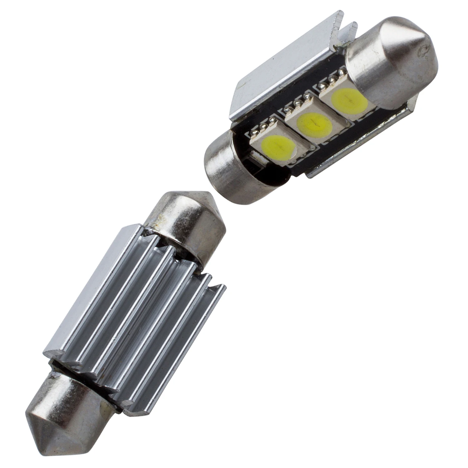 

H-W 2 х 36 мм 3 SMD 5050 Светодиодный купольный гирлянда без ошибок с радиатором