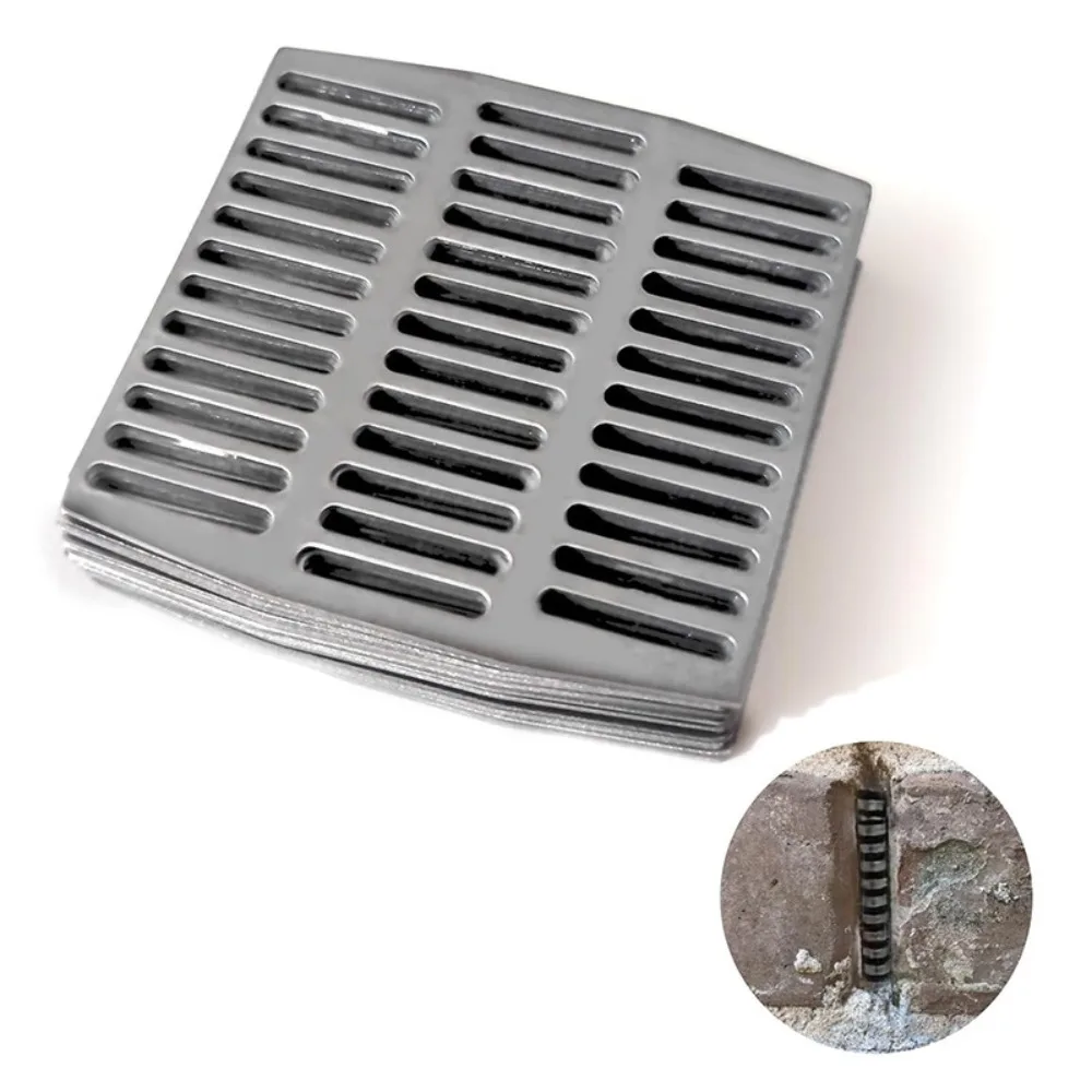 5pcs/set Stainless Steel Weep Hole Covers Brick Wall Anti-blocking Weep Hole Vent Covers Corrosion Resistant Floor Drain Mat