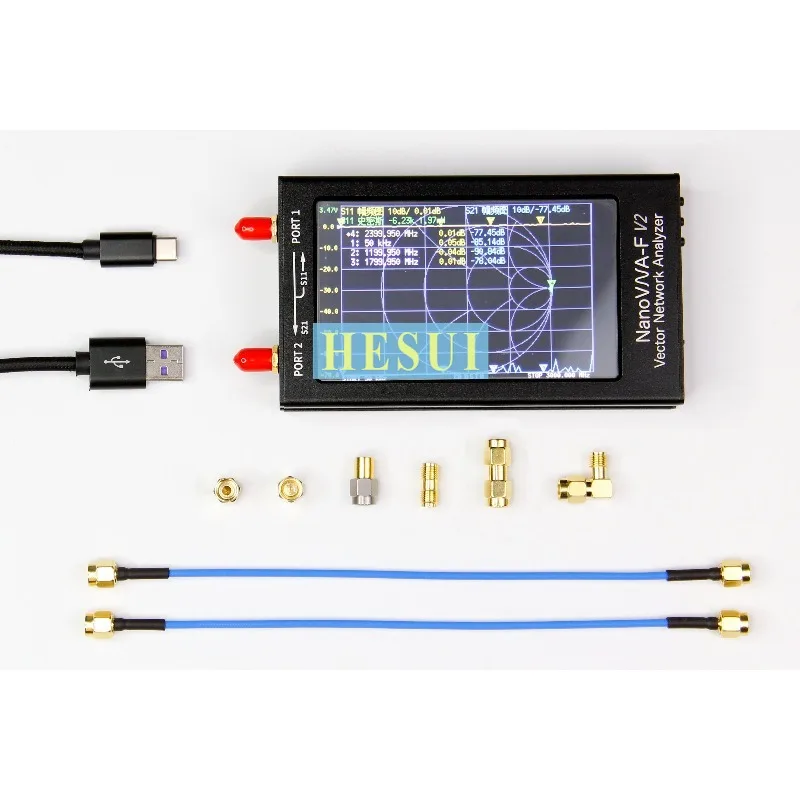 NanoVNA-V2 F 10k-3G Vector Network Analyzer 4.3 inch HF VHF UHF Antenna Analyzer