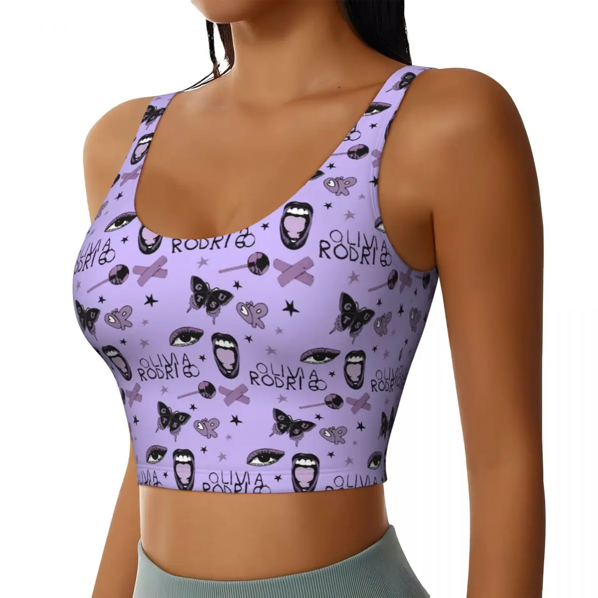 Custom Olivia Vampire Rodrigos Sour Guts Workout Crop Tank Tops Women's Yoga Sports Bras