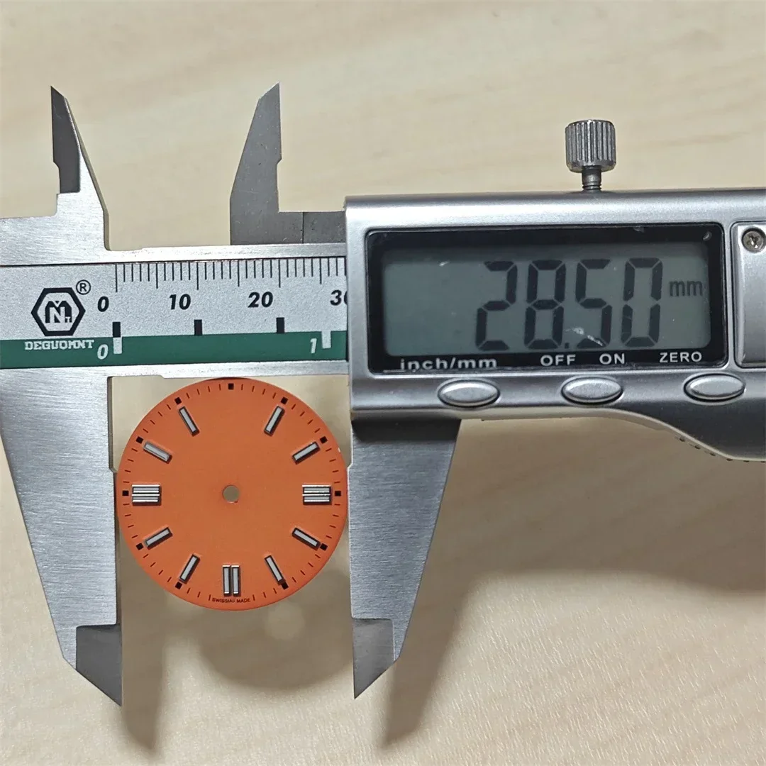 28.5 مللي متر ساعة R الطلب مجموعة الجليد الأزرق BGW9 مضيئة دون تاريخ ساعة وجوه تعديل 134300 المحار الهاتفي لحركة 2813 2824 2836 #5