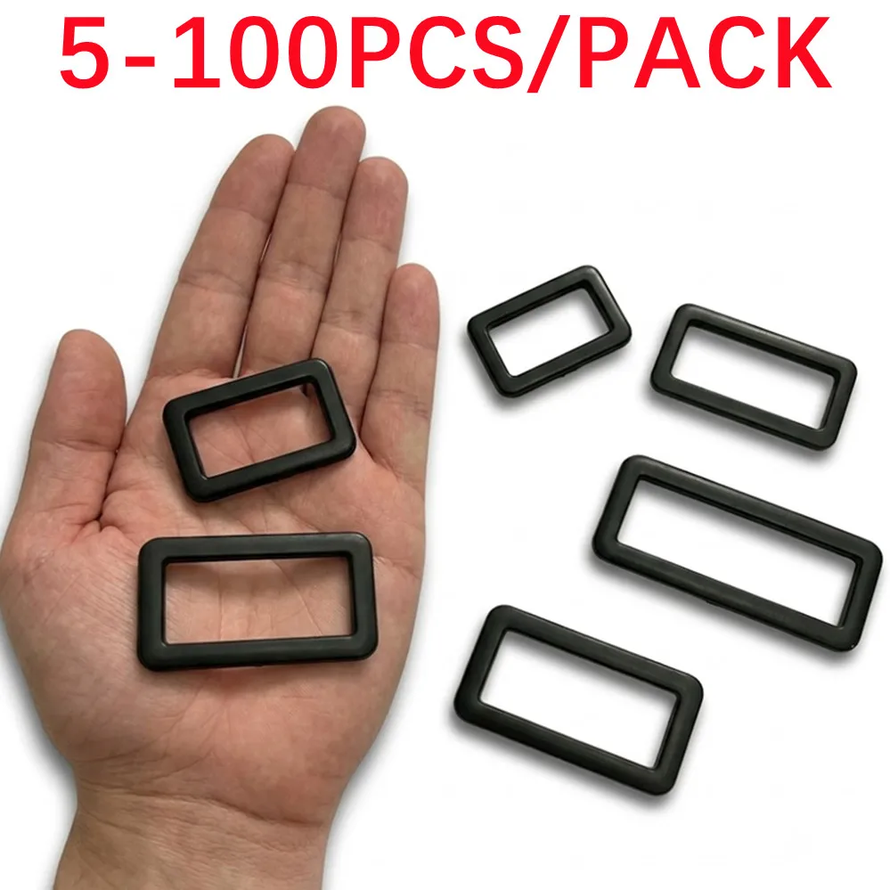5/100Pcs 20-50mm Metal Ring Buckles for Strap Bag Tri Glide Slider Clasp Handbag Belt Webbing Loop Hook DIY Sewing Accessories