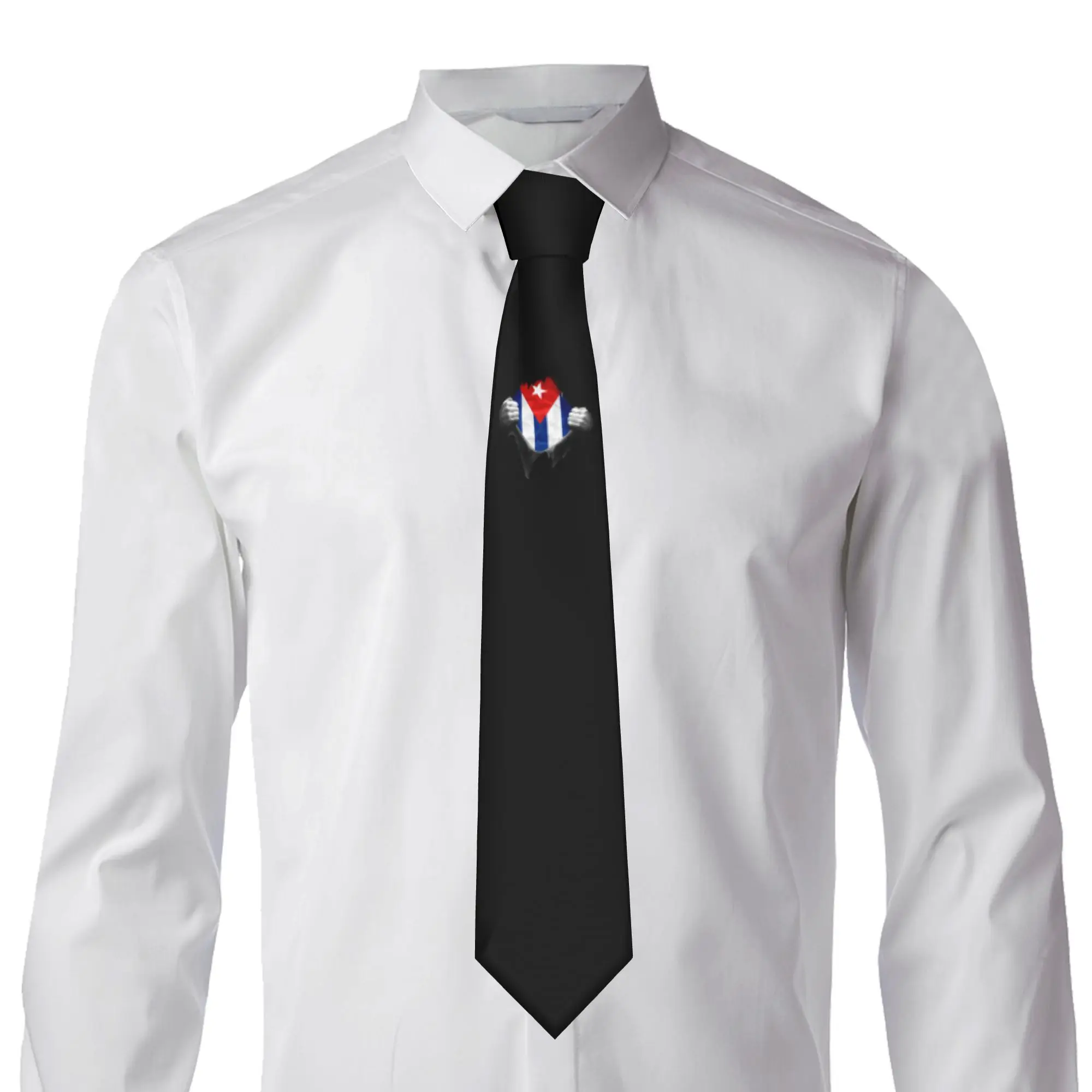 Formal Cuban Patriotic Cuba Flag  Tie for Business Men Proud Cuban  Neckties