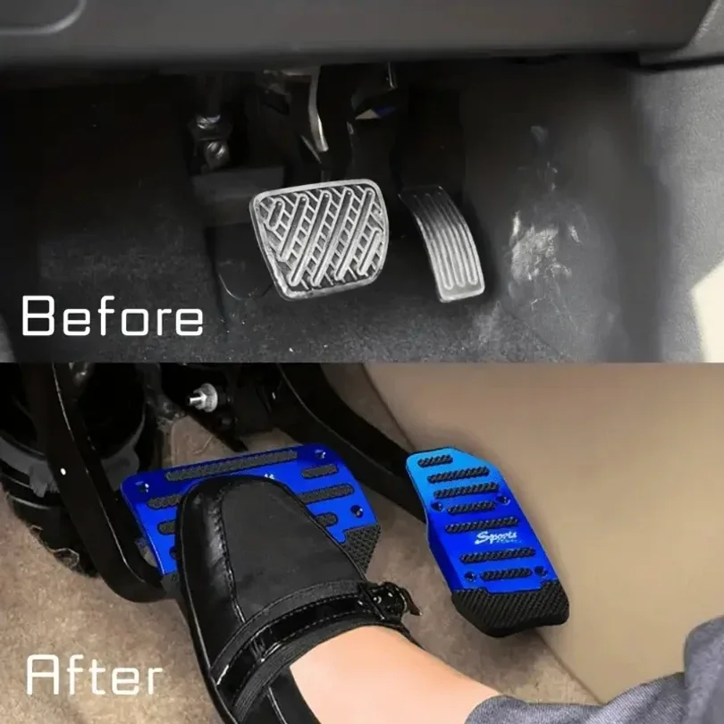 Automotive Universal Pedal Cover Acceleration Brake Anti Slip Tool Upgraded Red Silver Gray Blue Foot Pads Interior Accessories