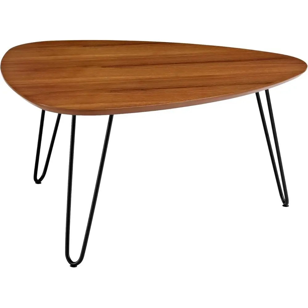 

Century ern Hairpin Coee Table Living Room Accent Ottoman Storage Shel, 32 Inch, Walnut