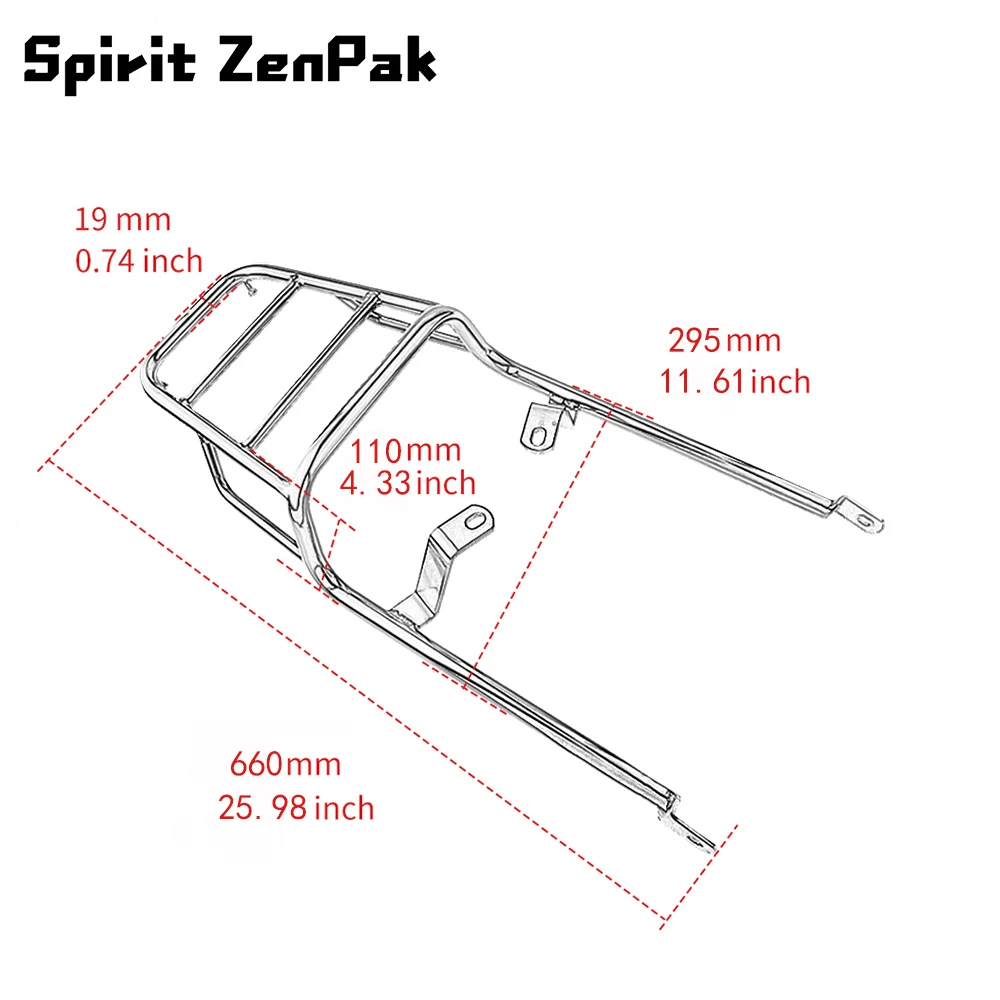Rear luggage rack Fit Bonneville T100 T120 Speed Street Twin 900 Motorcycle Accessories Tail Rack Suitcase Carrier Board Rack