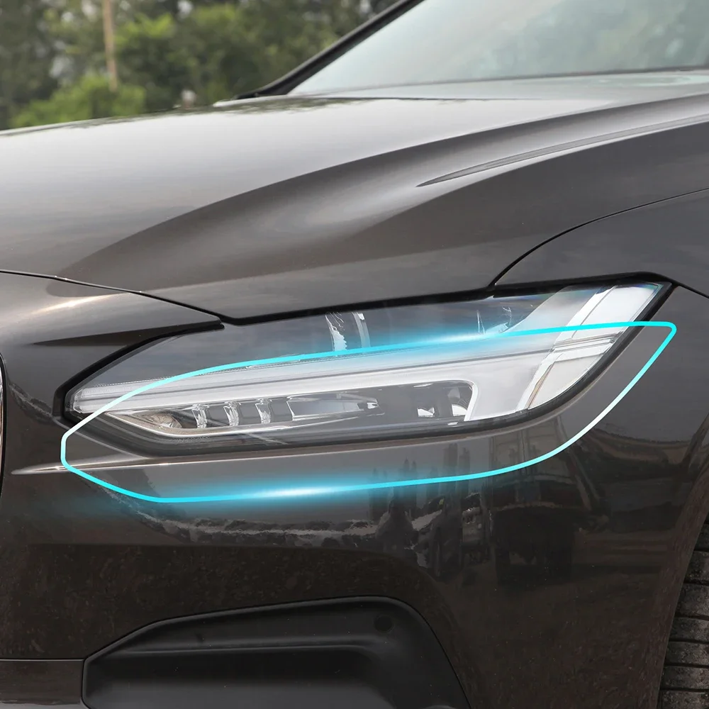 

For Volvo S90 Inscription 2017-2024 Precut Headlight Rearview Film Clear PPF TPU 8.5mil Paint Protection Film