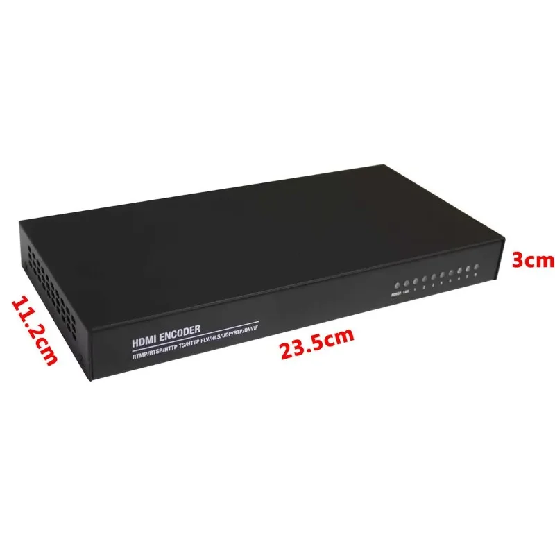 HD VBR CBR H264 8-Channel Video Encoder Hardware with IP Output and Web-NMS Management for Live Streaming