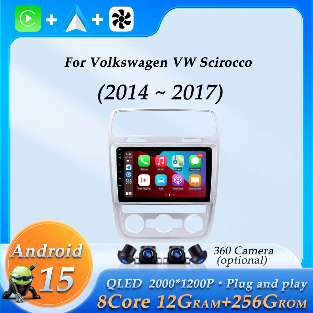 

Android 15 for Volkswagen VW Scirocco 2014 - 2017 Car Radio Audio Multimedia Video Player Wireless CarPlay GPS Navi DSP Stereo