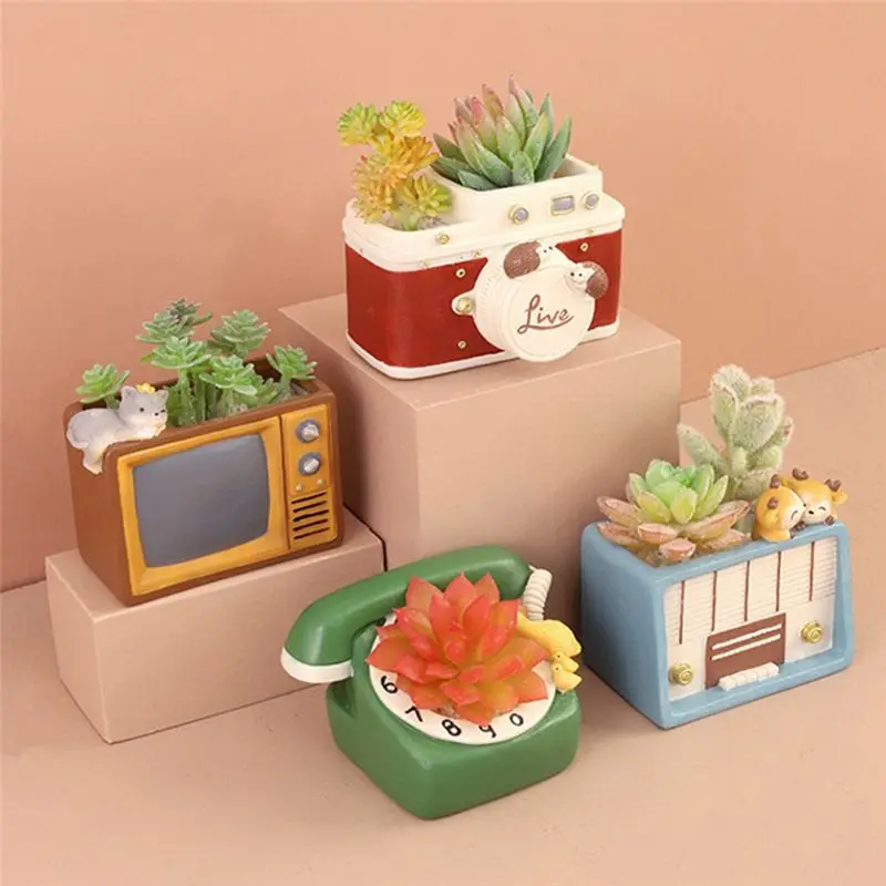 

ABAH-Кашпо для цветов в ретро-стиле, контейнер для суккулентов, украшение для дома и сада, настольные украшения, цветочные бонсай