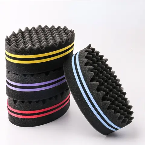 1Pcs 타원형 양면 매직 트위스트 헤어 브러시 스폰지 웨이브 헤어 트위스트 Braiders Dreads 트위스트 잠금 Dreadlocks 컬 브러쉬 도구