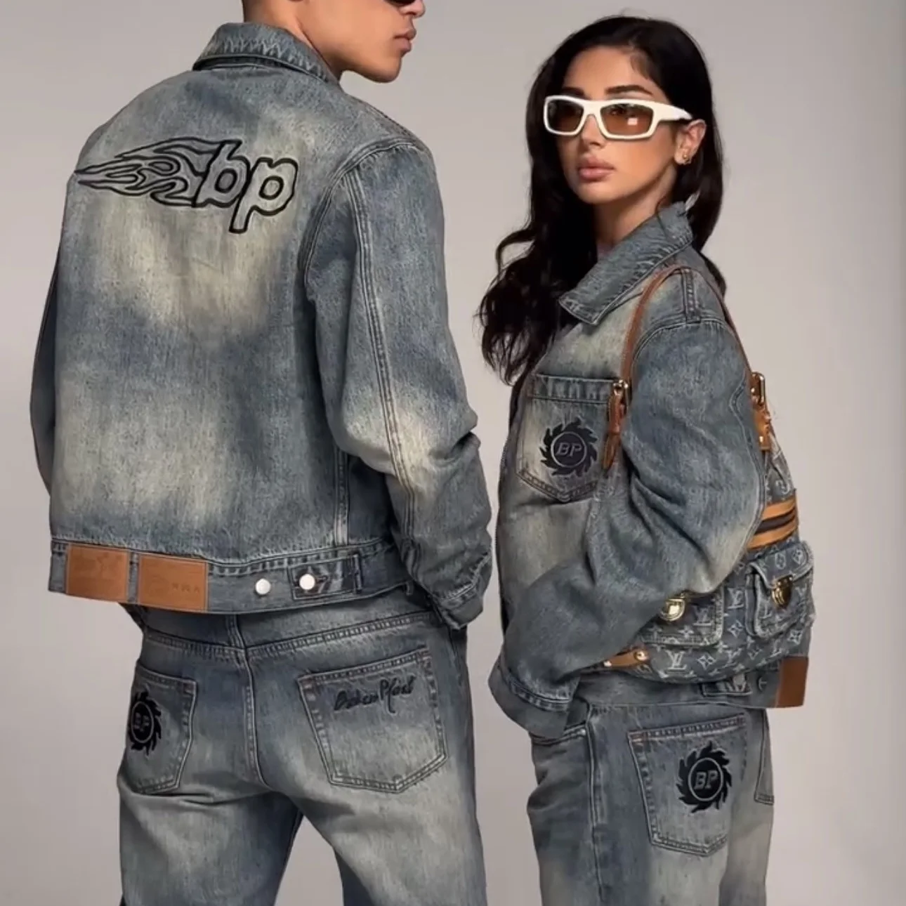 

Джинсы с вышивкой в стиле ретро, облегающие джинсы High Street, американские повседневные длинные брюки для мужчин, молодежные длинные брюки на молнии, hine Embro...