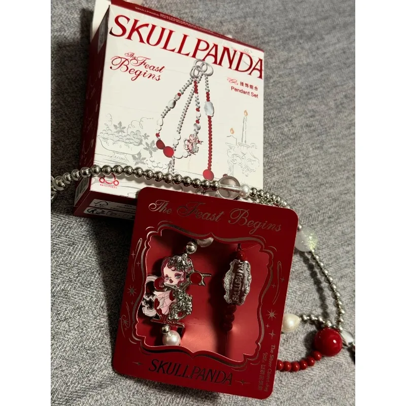 

SKULLPANDA The Feast Begins оригинальный POPMART многофункциональный кулон комбинированная глухая коробка периферийные рождественские игрушки для девочек подарок