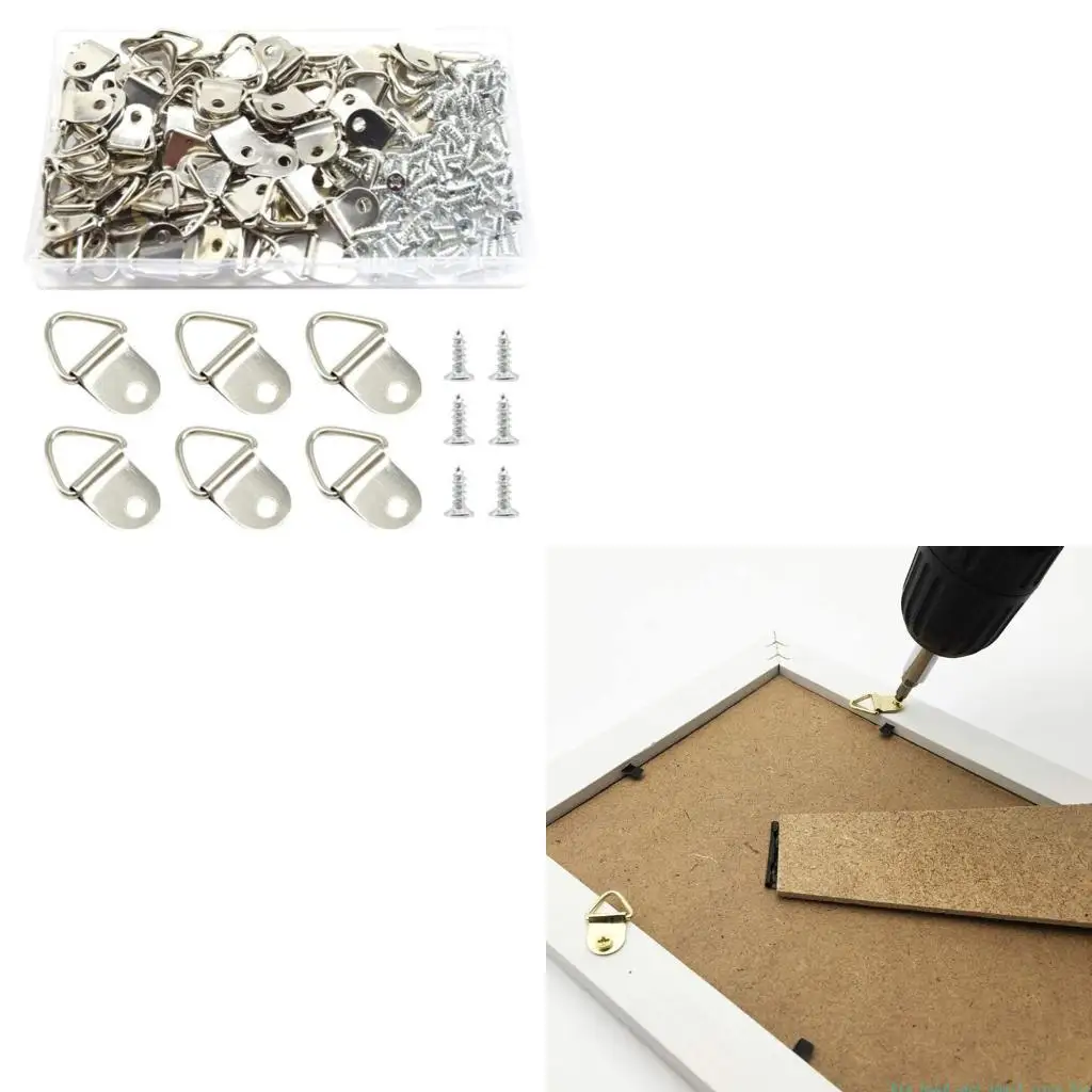 581C 100pcs Small Single Hole Hangers Easy Installation and Removal Picture Hangers