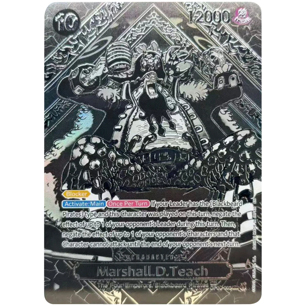 6 قطعة/المجموعة قطعة واحدة الإنجليزية نيكا لوفي شانكس تعليم الذهب والفضة OPCG الإغاثة بطاقة فلاش الذاتي أنيمي جمع بطاقة هدية لعبة