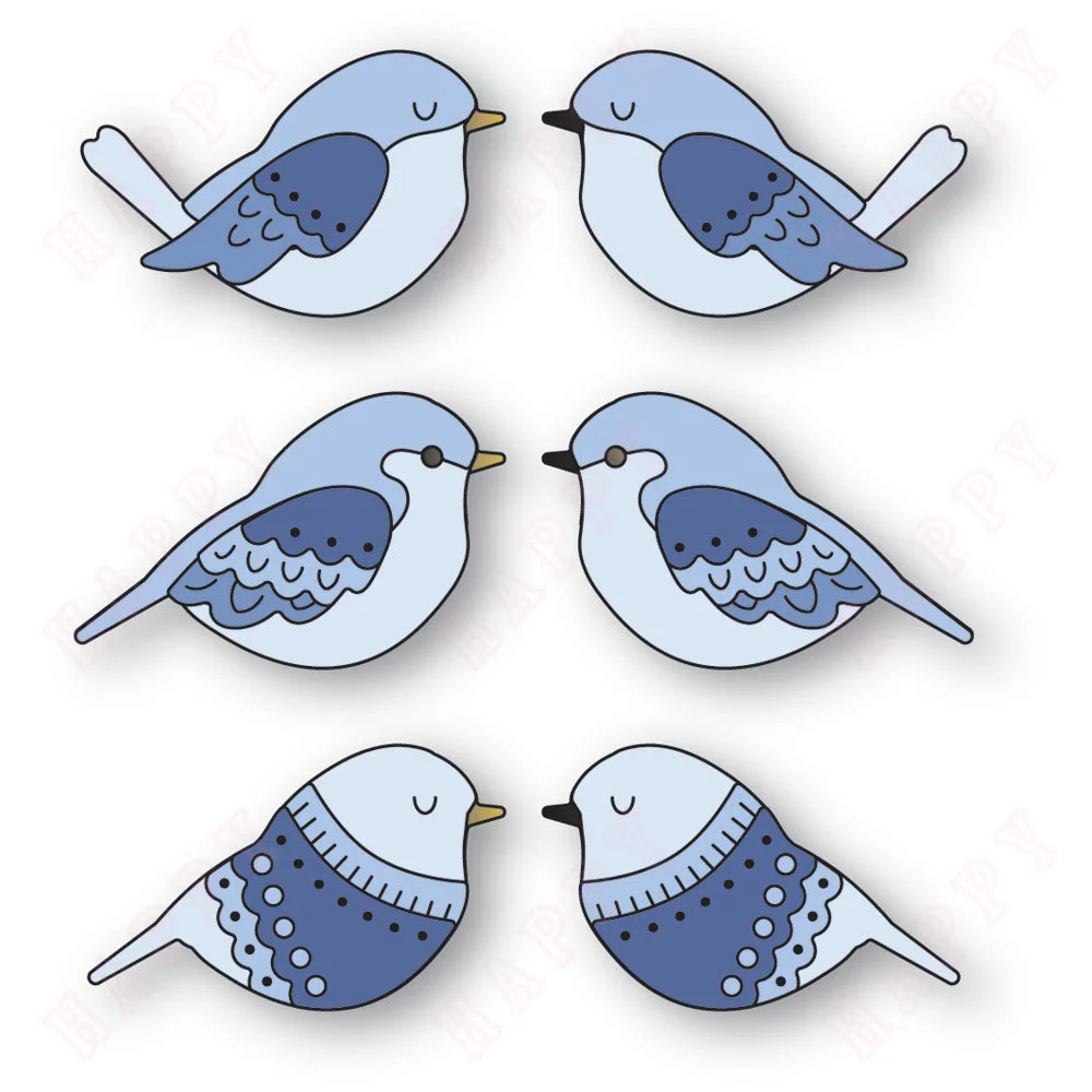 

Bird Bunch Dies Metal Craft Cutting Dies Hot Foil DIY Scrapbook Paper Diary Decoration Manual Handmade For Embossing Butterfly