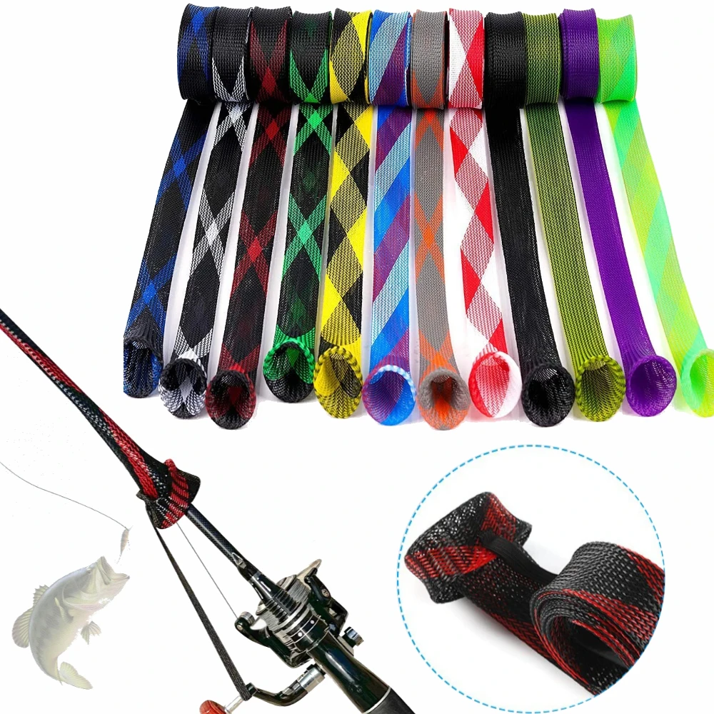 1pc Fishing Rod Cover Spinning Casting Ice Fishing Pole Protector Flexible Rod Sleeve Tube Wrap Fishing Gear Accessories