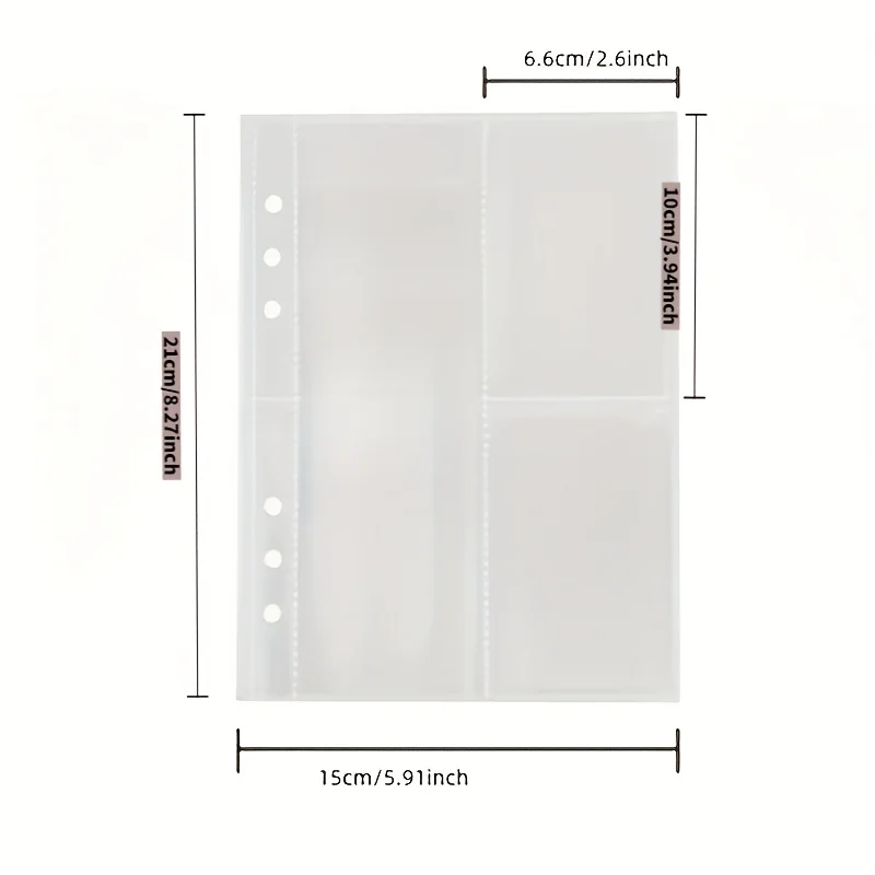 DIY Water Ripple Transparent A5 Card Book Crystal Acrylic Small Card Chasing Star Storage Book Loose Leaf Book, Card book + 20pc