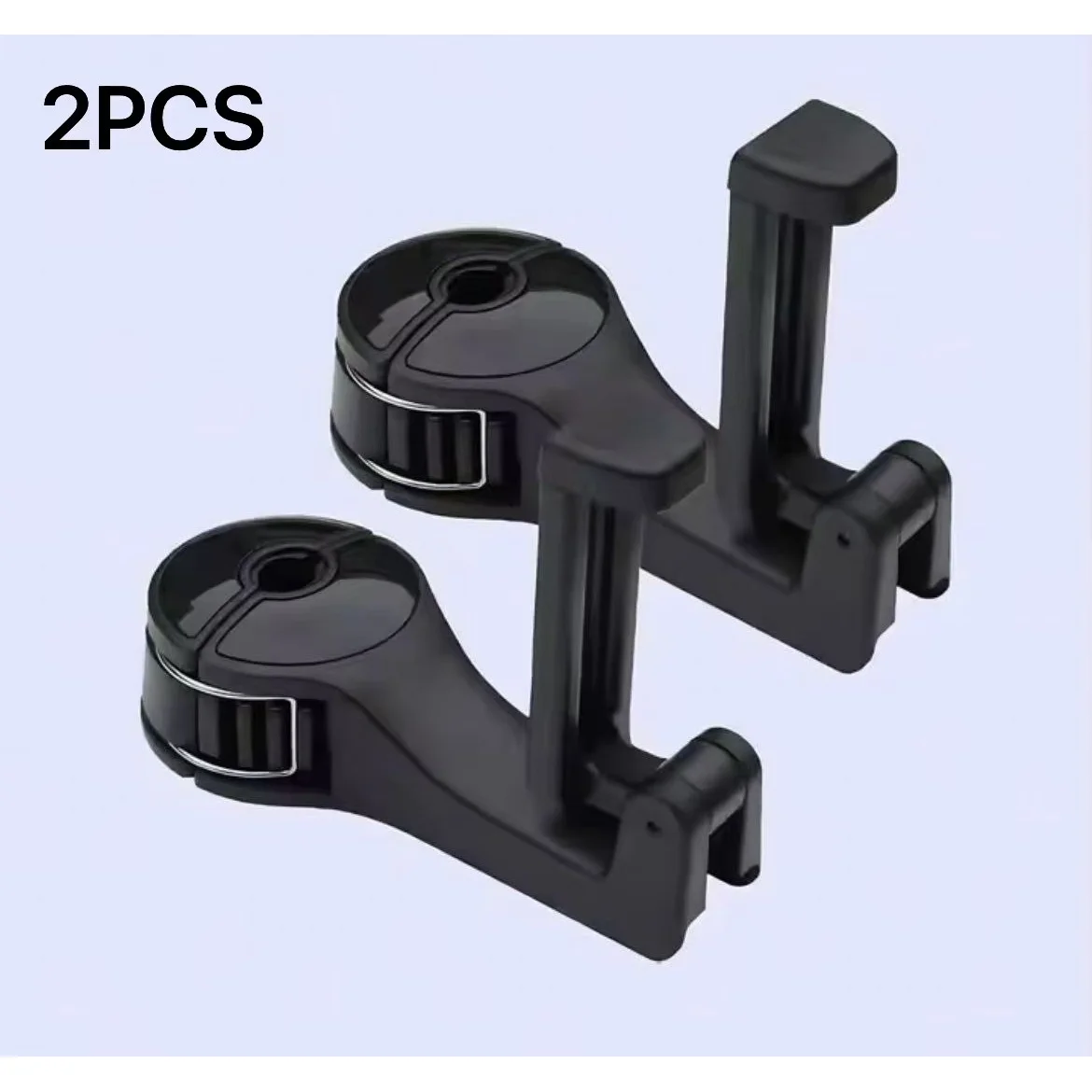 Multifunctional Car Seat Back Hidden Hooks 2-Pack All-In-One Vehicle Hook With Phone Holder For Rear Seat
