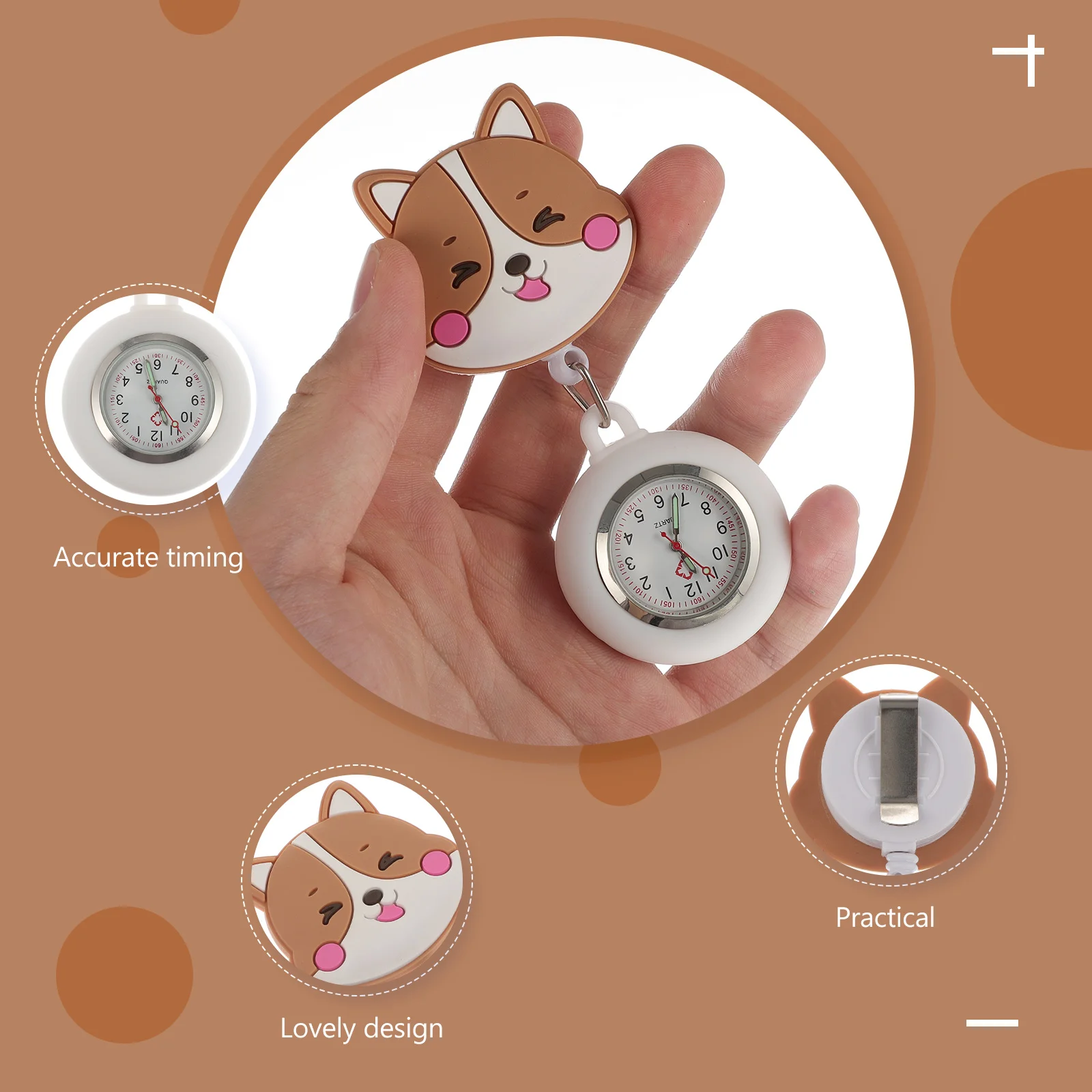 

Nurse Metal Cartoon Pocket Pocket Watch Hanging Retractable Cartoon Hanging Watch Chain Watches Portable Clock Gifts