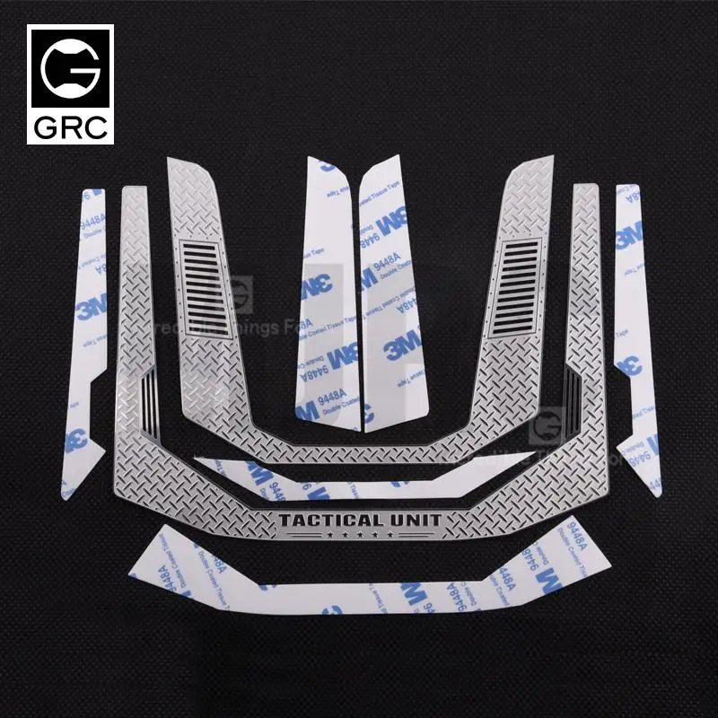 For Trax Trx-4 Trx4 Tactical Unit 82066-4 Metal Sticker Hood Tactical Armor Hood Hood Hood Trim