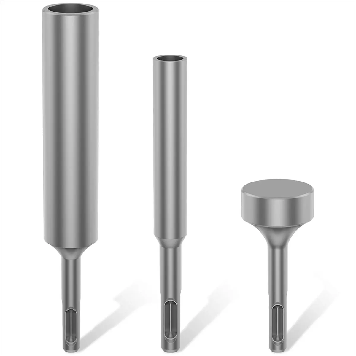 New 3PCS SDS Plus Ground Rod Driver SDS Plus Ground Rod Bits Driver Socket One-Piece Design for Commercial Industrial