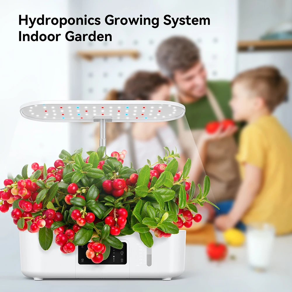 Herb Garden Hydroponics Growing System 13 Pods Indoor Gardening System with LED Grow Light Plants Germination Kit(No Seed)