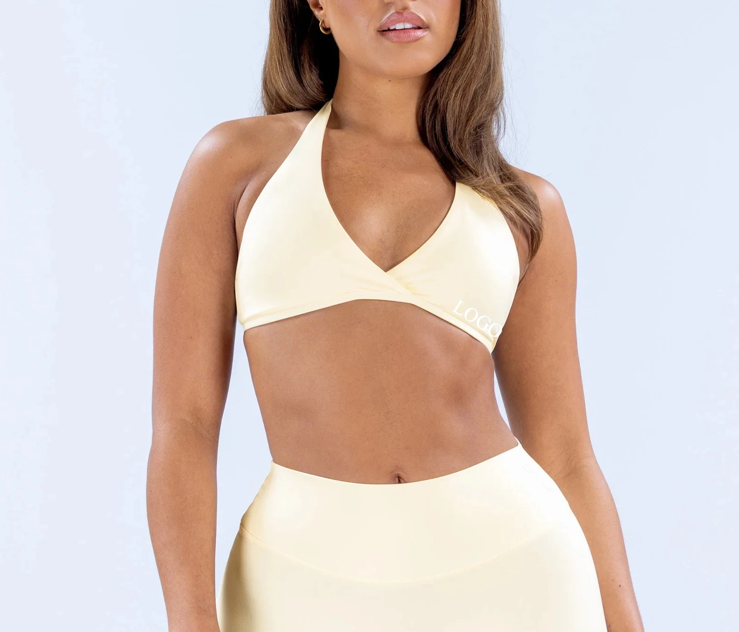 Yoga Fitness Logo - LOGO Soutien-gorge de sport pour femme,