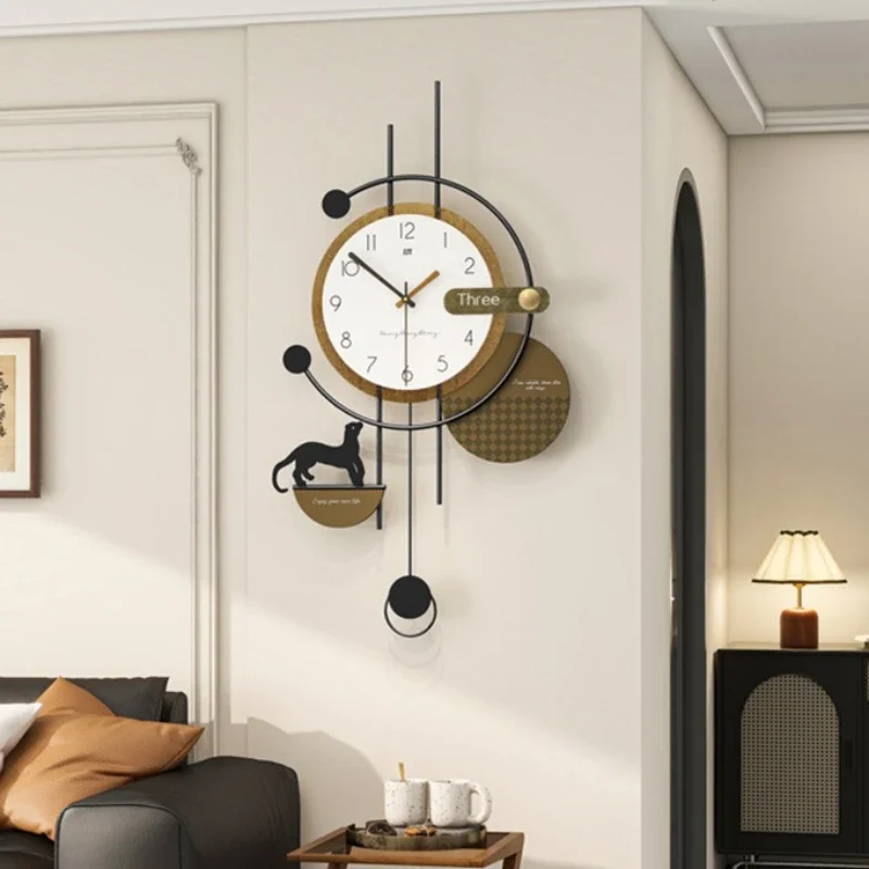Modern Wall Clocks Decoration Wall Clocks Living Room Elegant Pendulum Clock Silent Mechanism Watch Art Trendy Ornaments