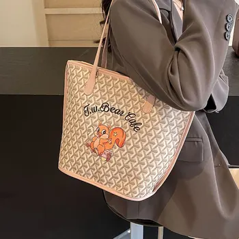 여성용 대용량 2024 새로운 캐주얼 싱글 숄더 통근 토트 백 Versatileniche 크로스 바디 백 핸드 헬드 버킷 