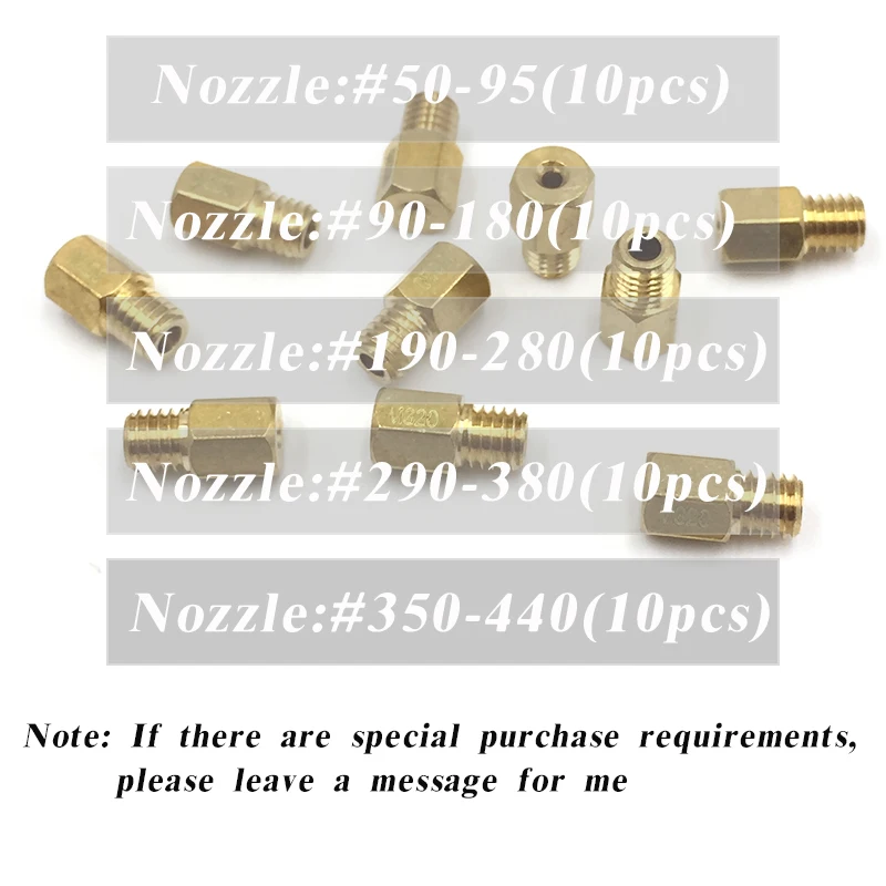 10pcs/lot Hex Type Main Jets Thread 5.2x0.75mm  for MIKUNI 4042 VMTMTMX RX100 AX100 TM24 27 28 Carburetor Injector Nozzle