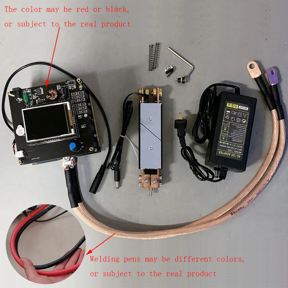 LED Portátil Spot Welding Machine Set, Ferramentas de solda semi-automáticas, Kit DIY, Soldador Ponto Capacitor, 5.4V, 400F, 0.25mm, 18650 Bateria