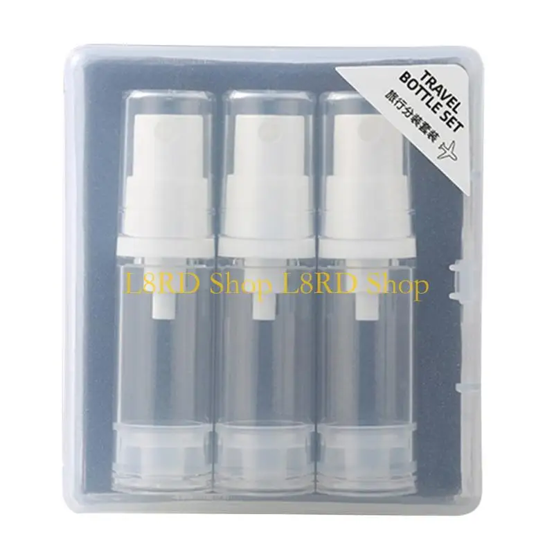 L8RD 3/4PCS 진공 로션 스프레이 병 향수 에센스 미용 포장 리필 가능