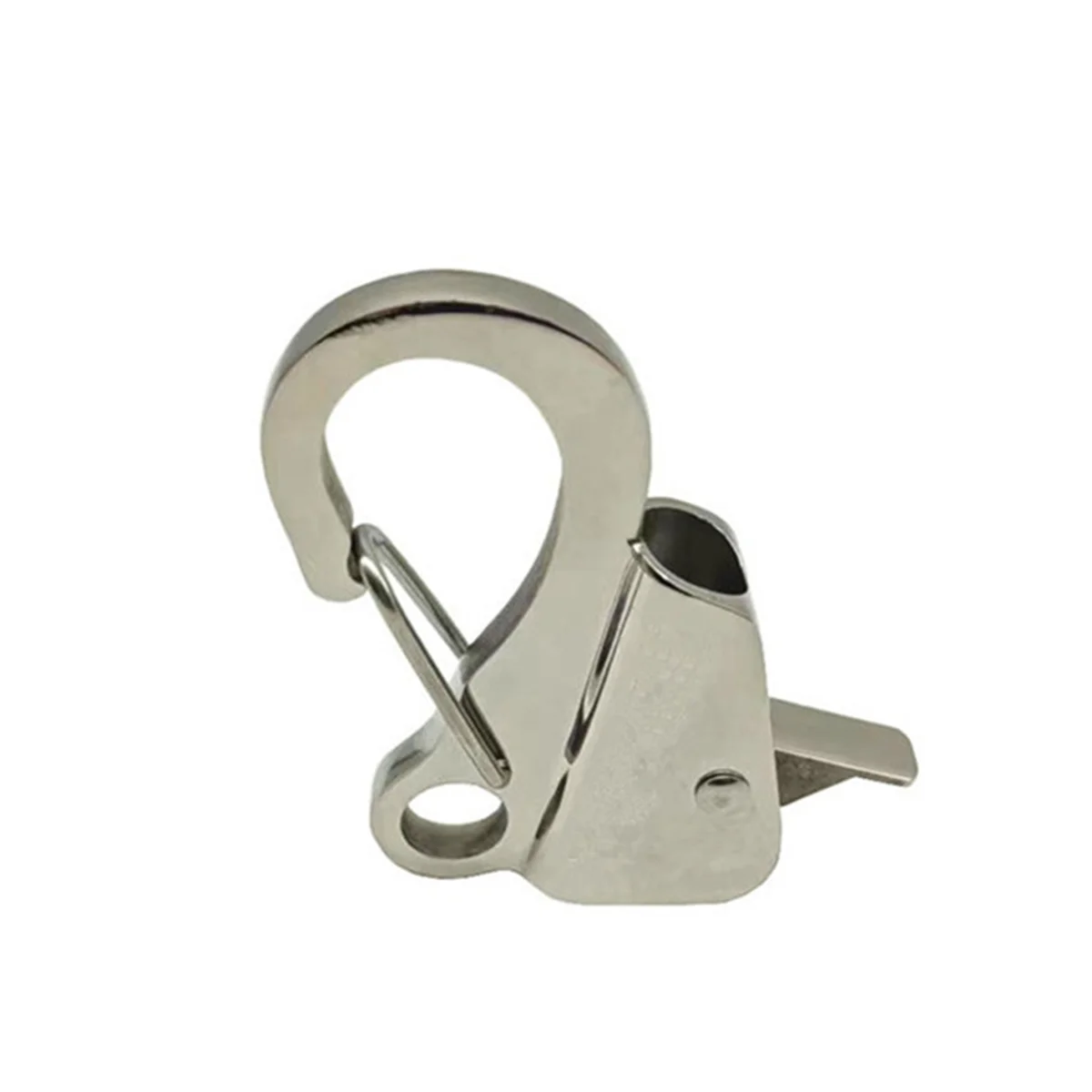 A83Z Stainless Steel Boat Clip Quick Threading Spring Adjustable Line Length Sliding Anchor Hook Marine Yacht Accessories