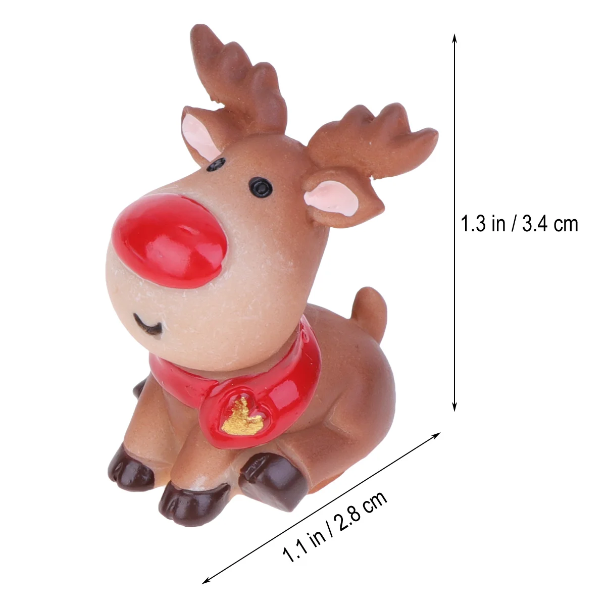 5 Pcs Stuffed Animal Frog Decorations Desktop Adornment Resin Elk Ornaments Xmas Party Mini Deer Hat Christmas Man