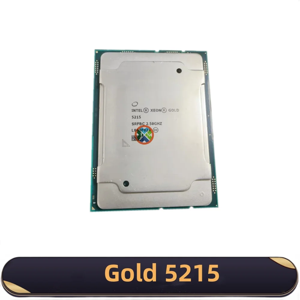 Intel Xeon Gold 5215 CPU 10-Cores 20-Threads 2.5GHz 13.75MB 85W LGA3647 for C621 Motherboard Gold5215 Processor