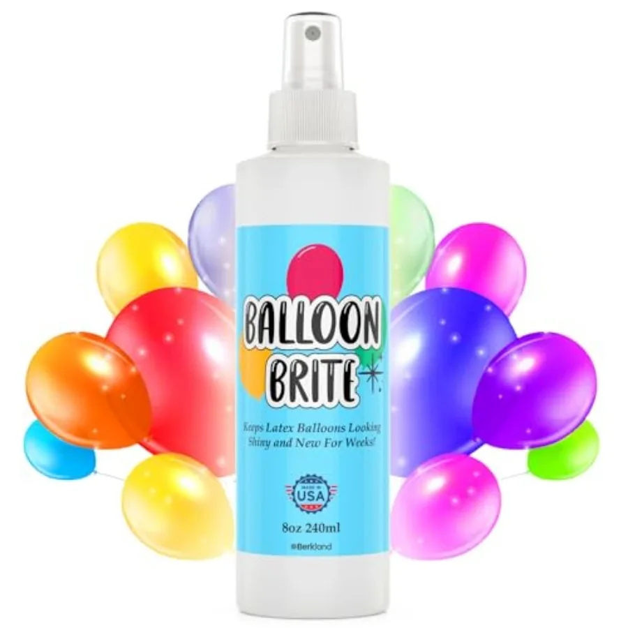 

Balloon Shine Spray 8 oz - Hi Shine Balloon Spray for Latex Balloons, Elegant Glossy Finish in Minutes, Compatible with Tuftex,