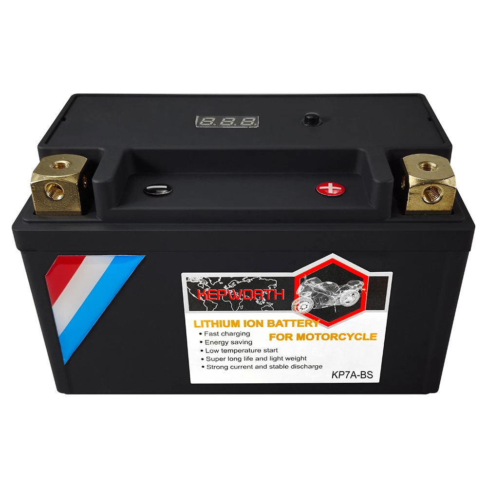 EU stocks KP7A-BS Motorbike LiFePO4 Battery 12V 4Ah CCA 260A Motorcycle Start Battery With BMS Deep 2000 Cycles For ATVs UTVs