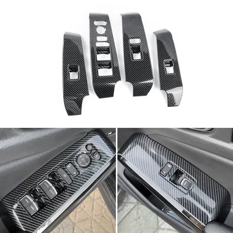 

For Honda Civic 11th 2022 2023 ABS Car Carbon Texture Interior Door Window Lift Panel Switch Button Cover Trim Accessories