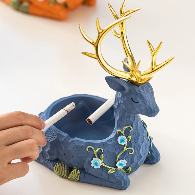 

Nordic Ins Lucky Deer Ornament, Creative Resin Ashtray, Luxury Light, Living Room, Home Personality, Office Trend