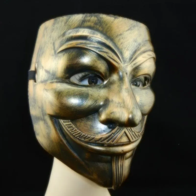 Vendetta 해커 마스크에 대한 영화 코스프레 V 익명 가이 폭스 할로윈 크리스마스 파티 성인 키즈 영화 테마 마스크 선물