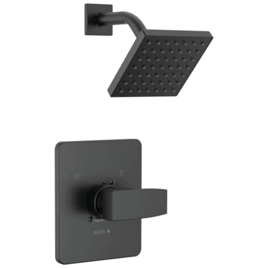 

Modern 14 Series Shower Faucet Set Matte Black Shower Head and Handle Set Valve Trim Kit Matte Black T14267-BL-PP Valve Not Inc