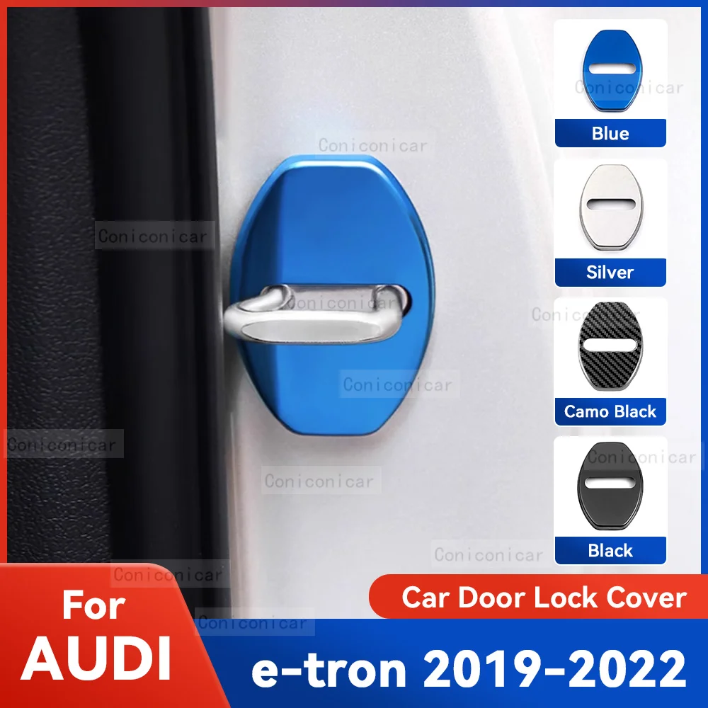 

Auto Car Door Lock Protect Cover Emblems Case Stainless Steel Decoration For AUDI e-tron 2019-2022 Protection Accessories