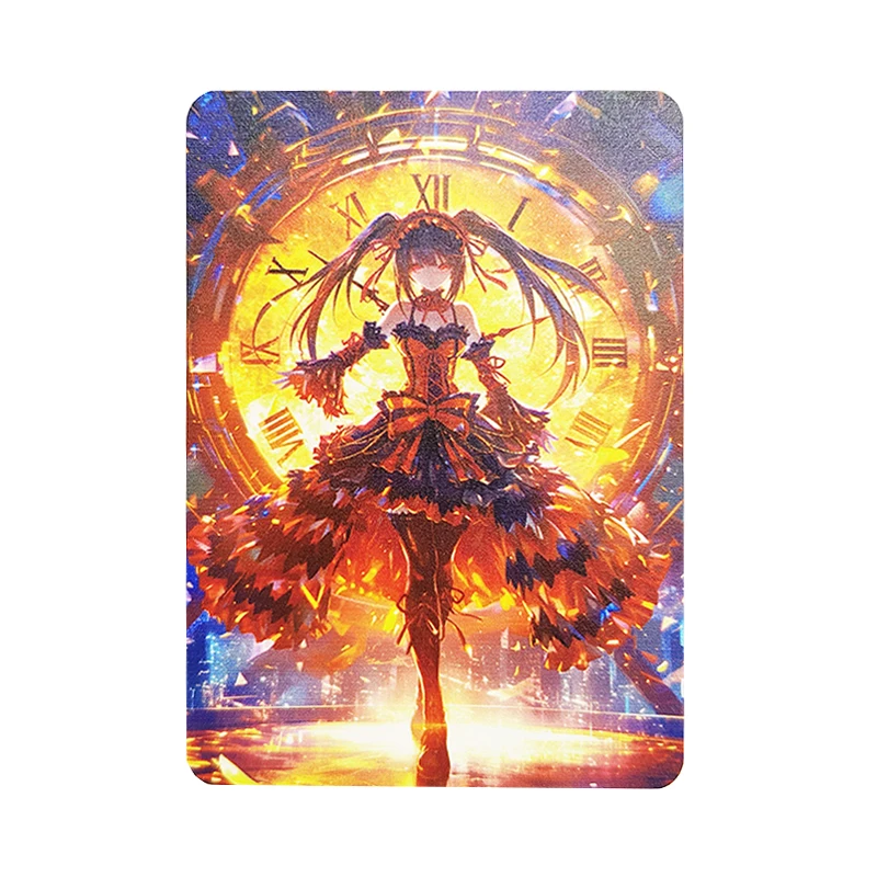 88X63Mm Diy Self Made Rem Tokisaki Kurumi Collection Card Metal Cards Gold Card Anime Cards Gift Toys