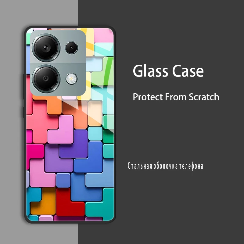 For Xiaomi Redmi Note 13 Pro Plus Case Cover Tempered Glass Case Hard Shockproof Coque Bumper For Redmi Note 13 5G Protect Case