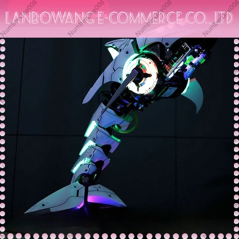 Custom Mechanical Shark Pattern Mailbox Decal Sticker Waterproof for Gaming PC Case Decoration