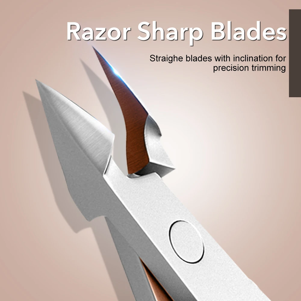 1개 큐티클 니퍼 트리머 스테인리스 스틸 큐티클 제거기 미끄럼 방지 실리콘 손잡이 네일 케어용 매니큐어 도구