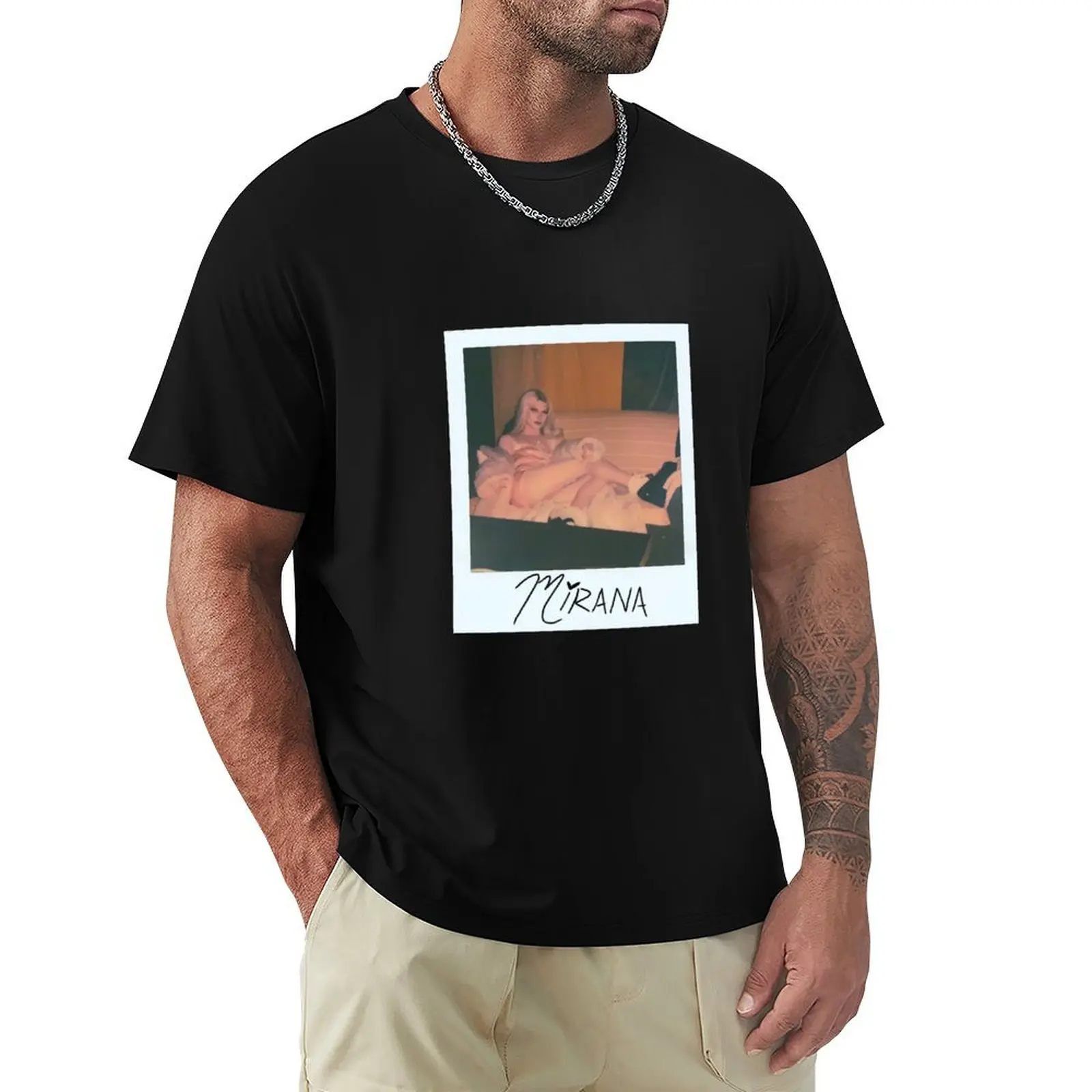 MIRANA faux fur couch cutie T-Shirt t shirt man cotton T-Shirt
