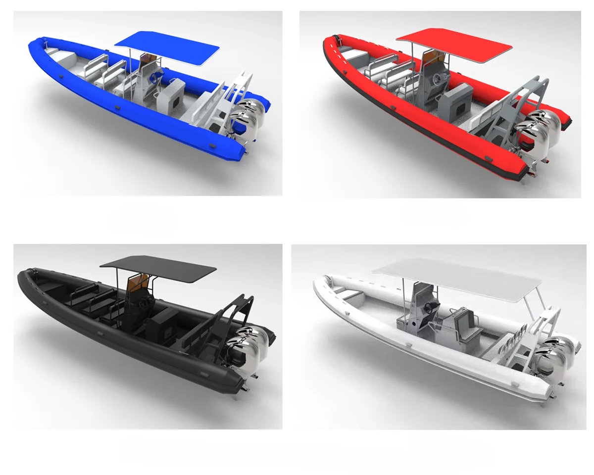 Luxury GERMANY 860 28.7ft aluminum rib inflatable hypalon orca dinghy boat